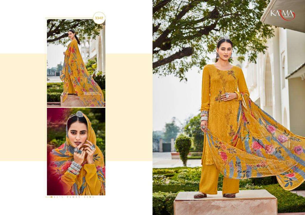 INAYAT VOL-6 BY KARMA TRENDZ 3339 TO 3345 SERIES BEAUTIFUL COLORFUL STYLISH PRETTY PARTY WEAR CASUAL WEAR OCCASIONAL WEAR MUSLIN COTTON DRESSES AT WHOLESALE PRICE