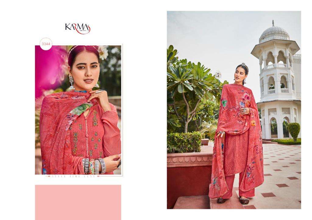 INAYAT VOL-6 BY KARMA TRENDZ 3339 TO 3345 SERIES BEAUTIFUL COLORFUL STYLISH PRETTY PARTY WEAR CASUAL WEAR OCCASIONAL WEAR MUSLIN COTTON DRESSES AT WHOLESALE PRICE