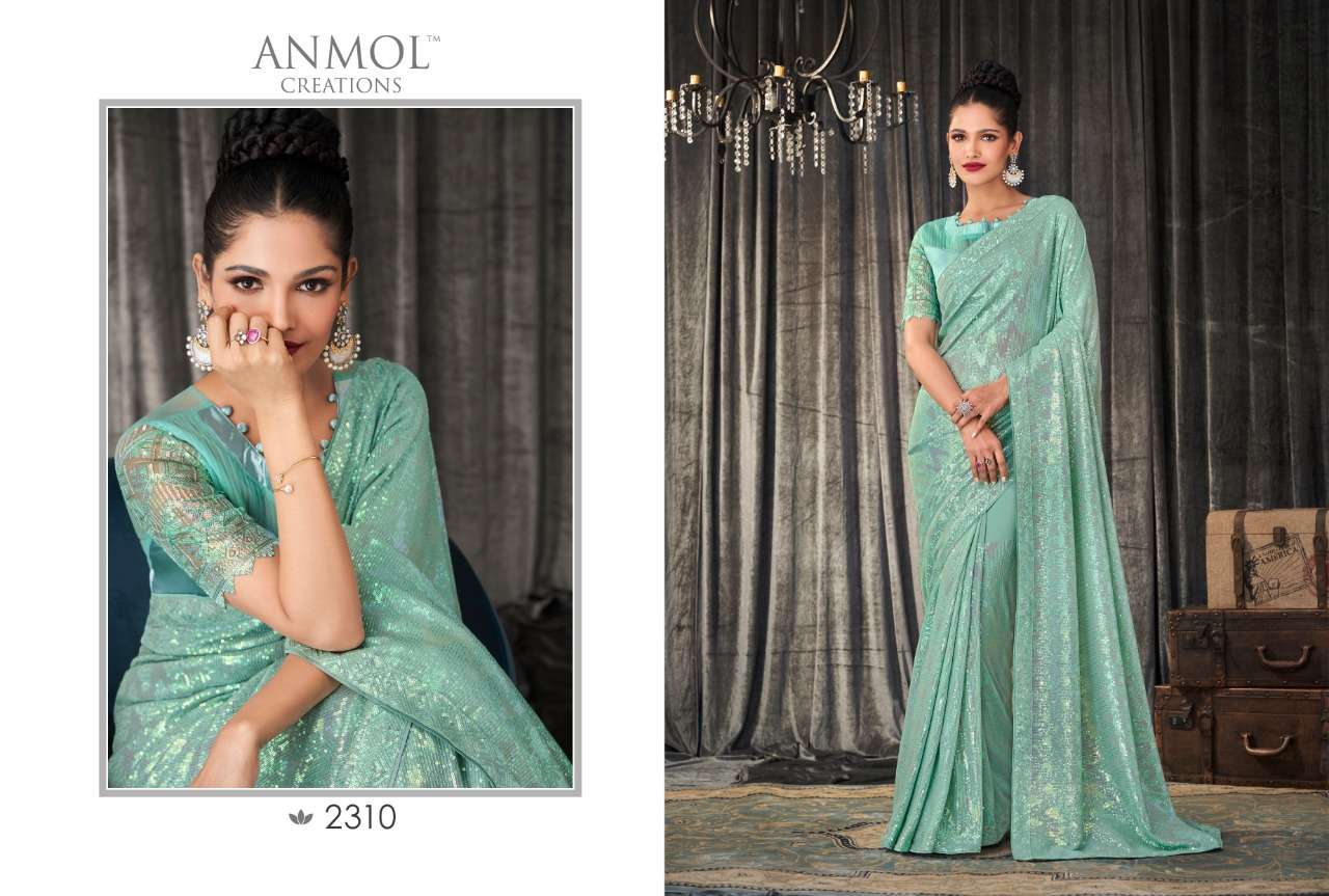 INNARA VOL-3 BY ANMOL CREATION 2301 TO 2314 SERIES INDIAN TRADITIONAL WEAR COLLECTION BEAUTIFUL STYLISH FANCY COLORFUL PARTY WEAR & OCCASIONAL WEAR GEORGETTE SAREES AT WHOLESALE PRICE