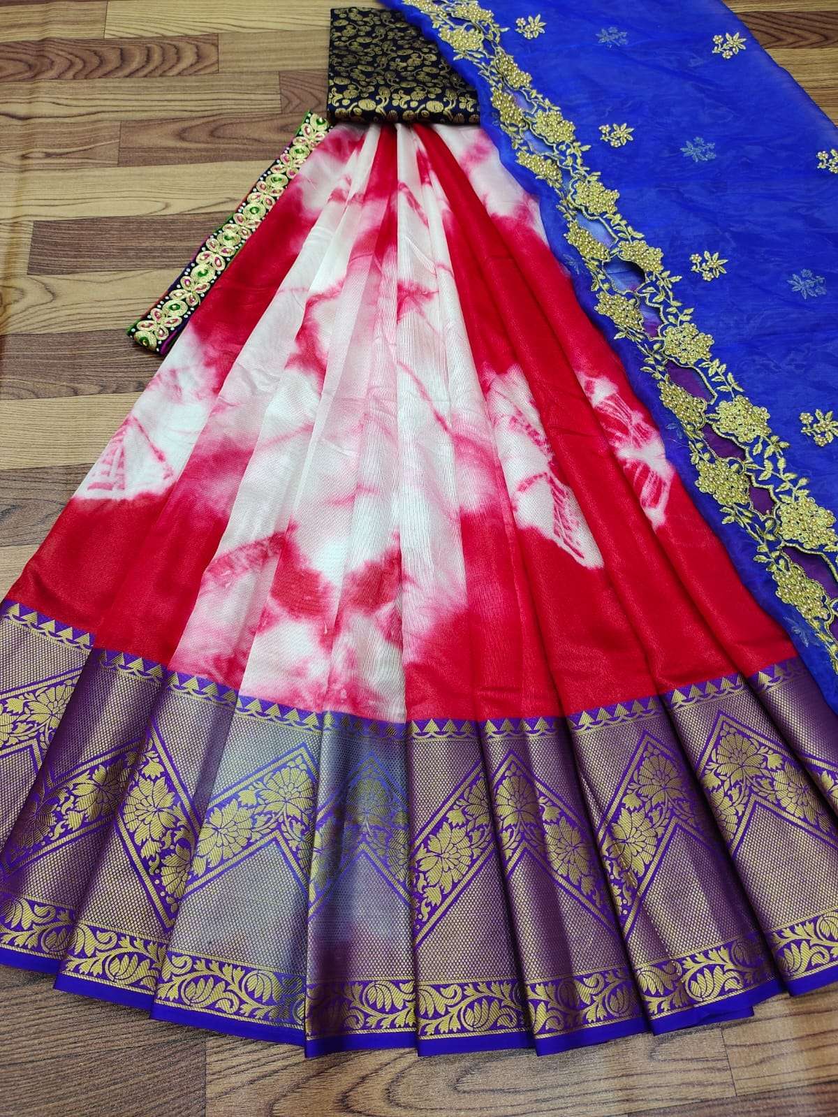 PVR-BANDHEJ BY FASHID WHOLESALE 01 TO 08 SERIES DESIGNER BEAUTIFUL NAVRATRI COLLECTION OCCASIONAL WEAR & PARTY WEAR PURE SILK LEHENGAS AT WHOLESALE PRICE