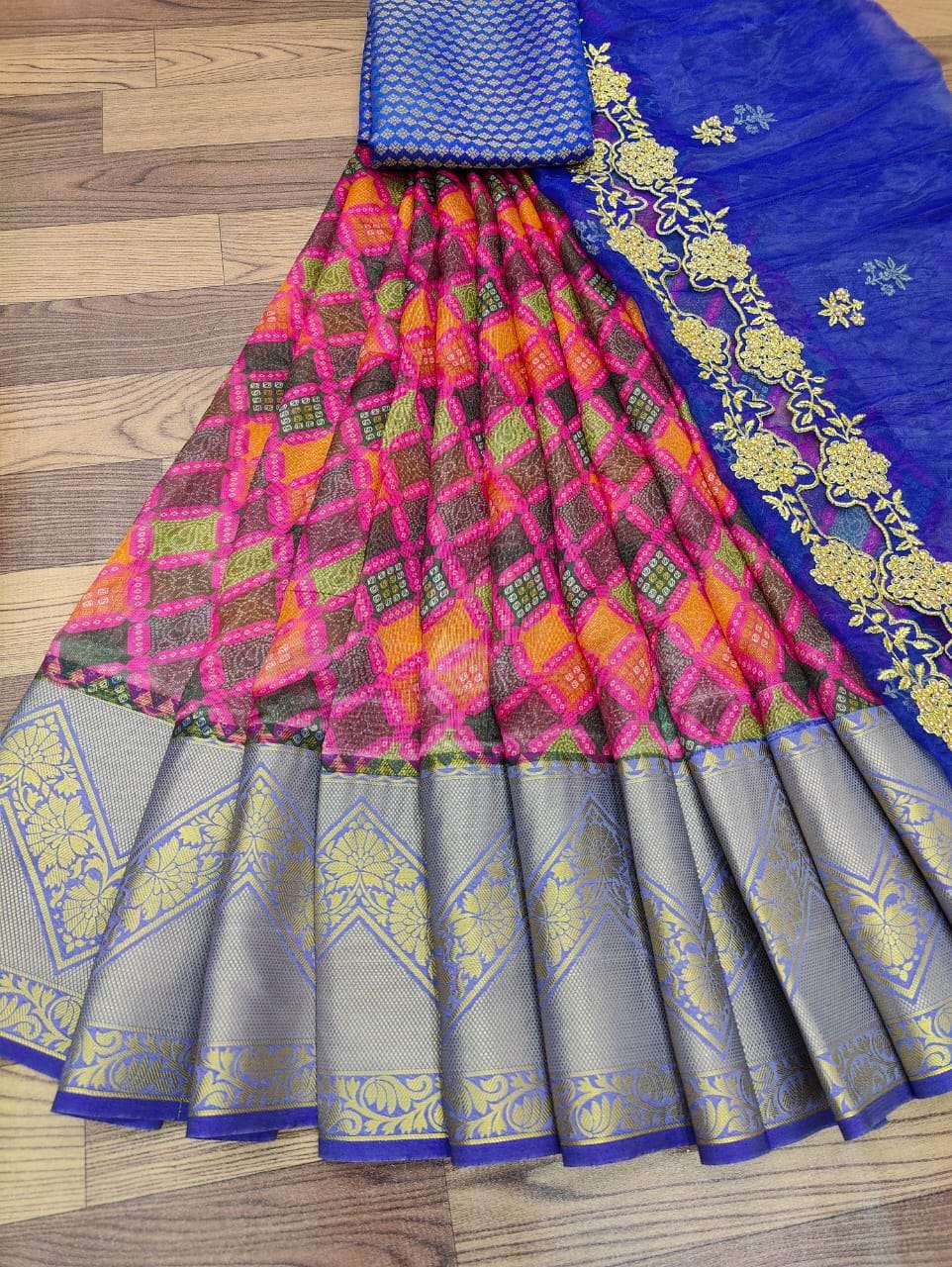 PVR-BANDHEJ BY FASHID WHOLESALE 01 TO 08 SERIES DESIGNER BEAUTIFUL NAVRATRI COLLECTION OCCASIONAL WEAR & PARTY WEAR PURE SILK LEHENGAS AT WHOLESALE PRICE