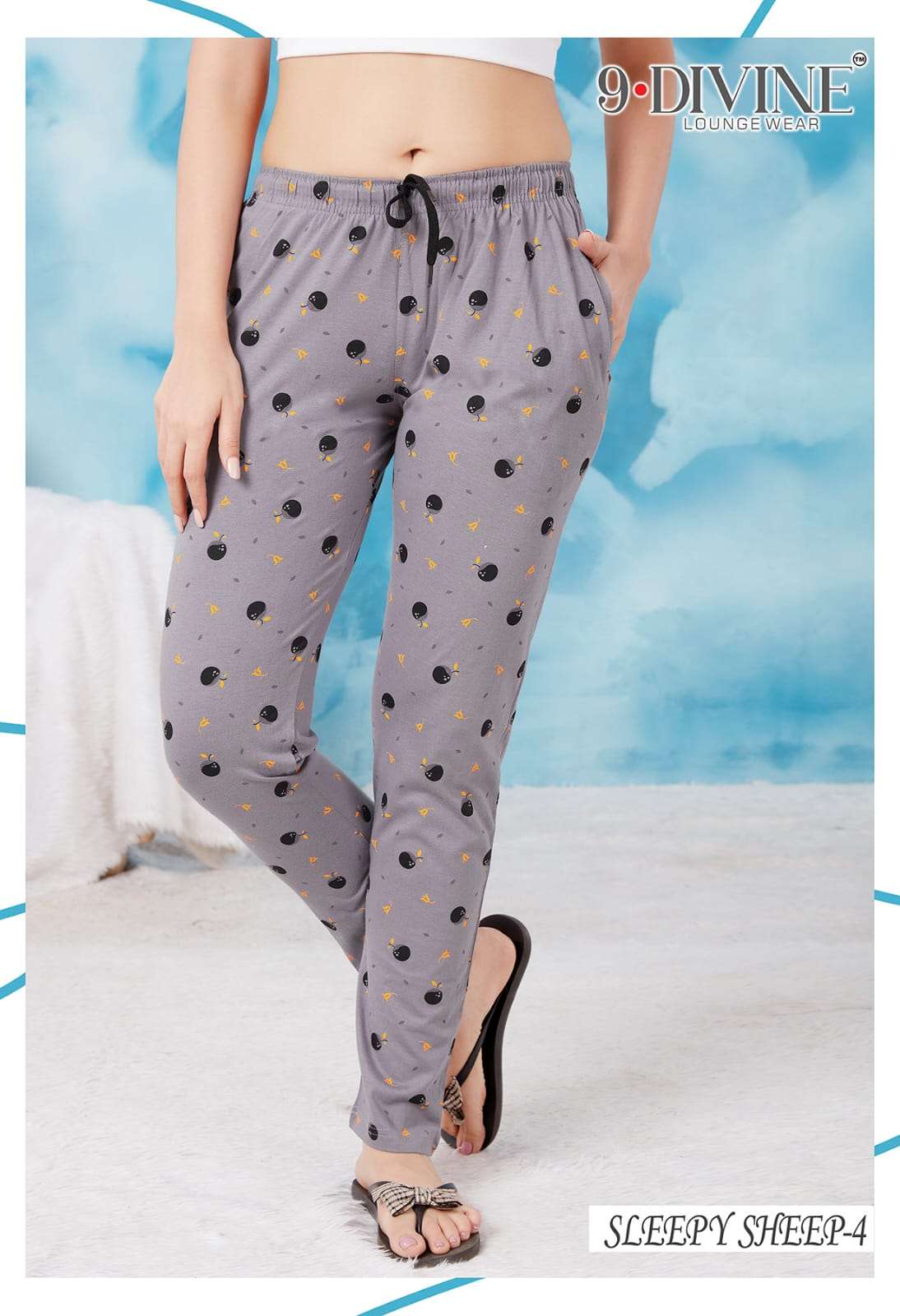 SLEEPY SHEEP BY 9 DIVINE 01 TO 08 SERIES STYLISH FANCY BEAUTIFUL COLORFUL CASUAL WEAR & ETHNIC WEAR COTTON HOSIERY PALAZZO AT WHOLESALE PRICE