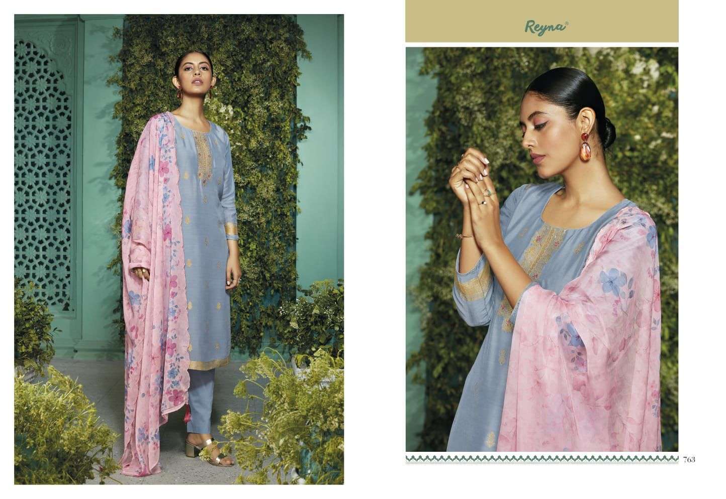 VIOLA BY REYNA 761 TO 766 SERIES BEAUTIFUL SUITS COLORFUL STYLISH FANCY CASUAL WEAR & ETHNIC WEAR PURE BEMBERG COTTON DRESSES AT WHOLESALE PRICE