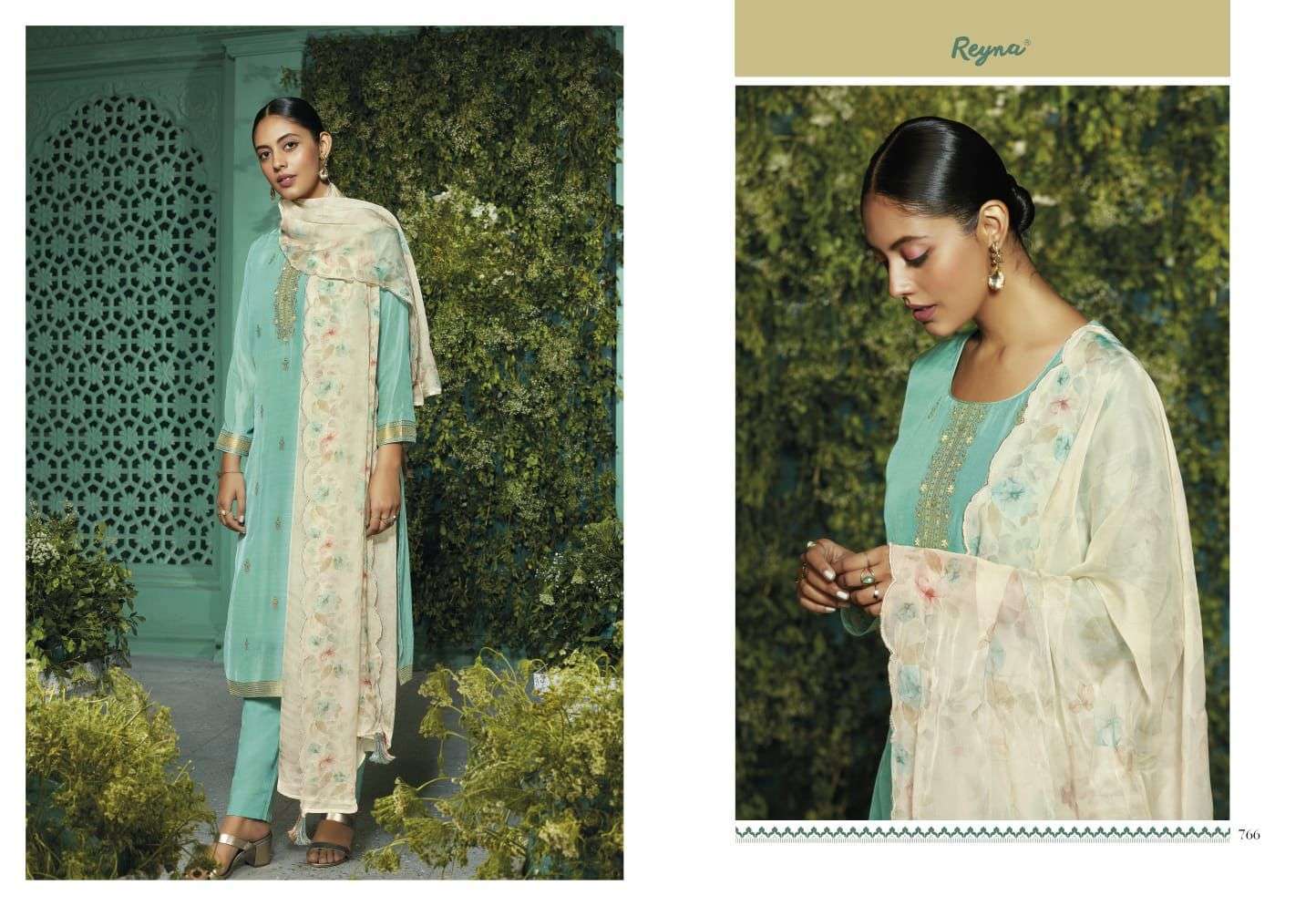 VIOLA BY REYNA 761 TO 766 SERIES BEAUTIFUL SUITS COLORFUL STYLISH FANCY CASUAL WEAR & ETHNIC WEAR PURE BEMBERG COTTON DRESSES AT WHOLESALE PRICE