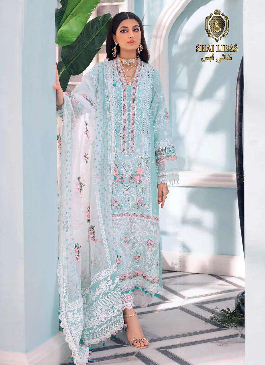 ANAYA VOL-2 BY SHAI LIBAS 1001 TO 1005 SERIES BEAUTIFUL PAKISTANI SUITS COLORFUL STYLISH FANCY CASUAL WEAR & ETHNIC WEAR PURE CAMBRIC COTTON EMBROIDERED DRESSES AT WHOLESALE PRICE