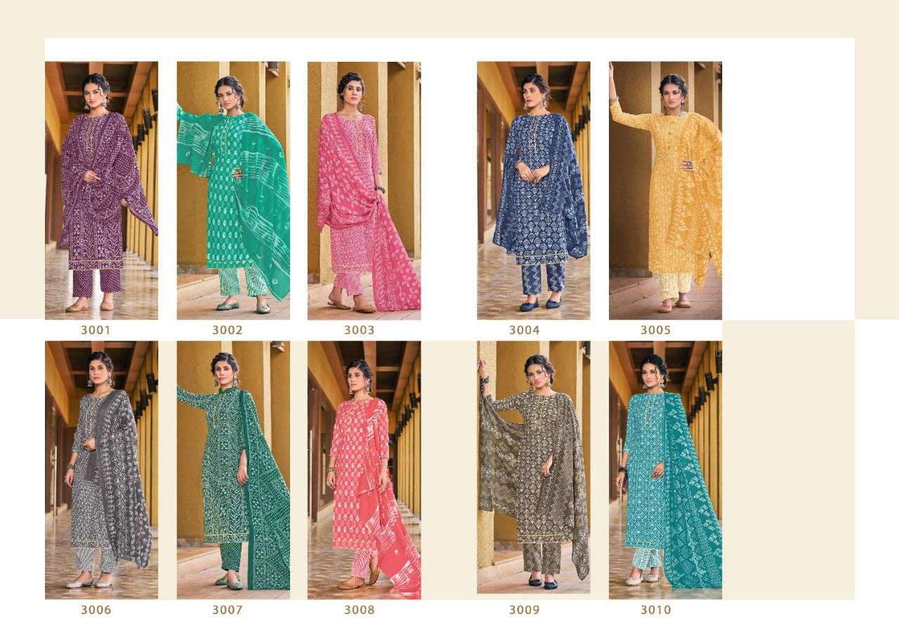 RUMY VOL-3 BY RADHA FAB 3001 TO 3010 SERIES BEAUTIFUL STYLISH SUITS FANCY COLORFUL CASUAL WEAR & ETHNIC WEAR & READY TO WEAR HEAVY COTTON PRINTED DRESSES AT WHOLESALE PRICE