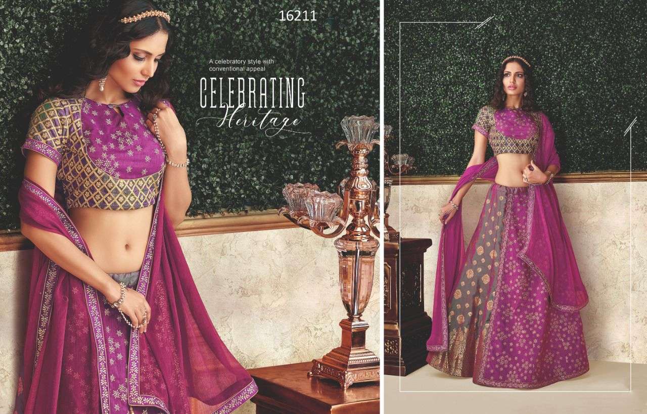 AASHIAH BY MAHOTSAV DESIGNER BEAUTIFUL NAVRATRI COLLECTION OCCASIONAL WEAR & PARTY WEAR SILK LEHENGAS AT WHOLESALE PRICE