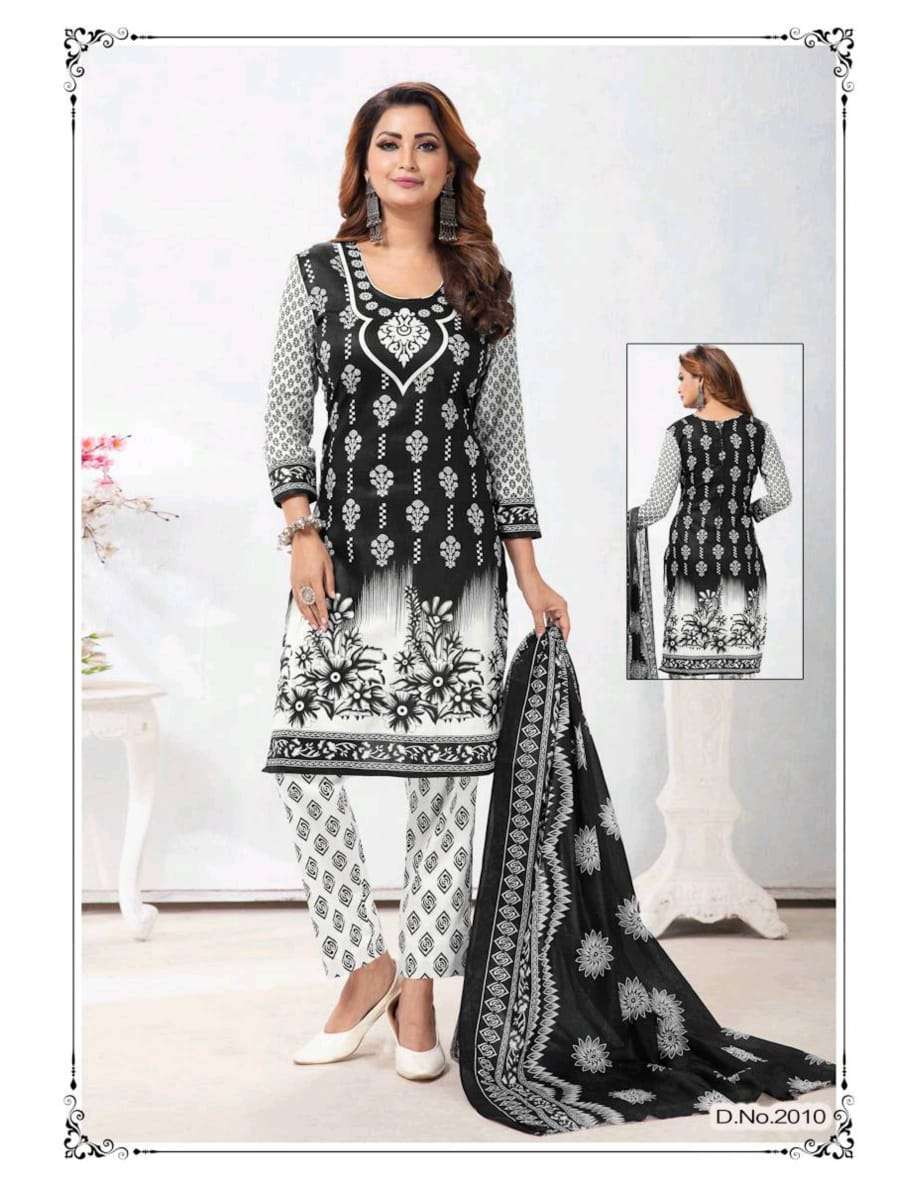 BLACK QUEEN VOL-2 BY SHREE MEENAXI COTTON 2001 TO 2010 SERIES BEAUTIFUL SUITS COLORFUL STYLISH FANCY CASUAL WEAR & ETHNIC WEAR COTTON PRINT DRESSES AT WHOLESALE PRICE