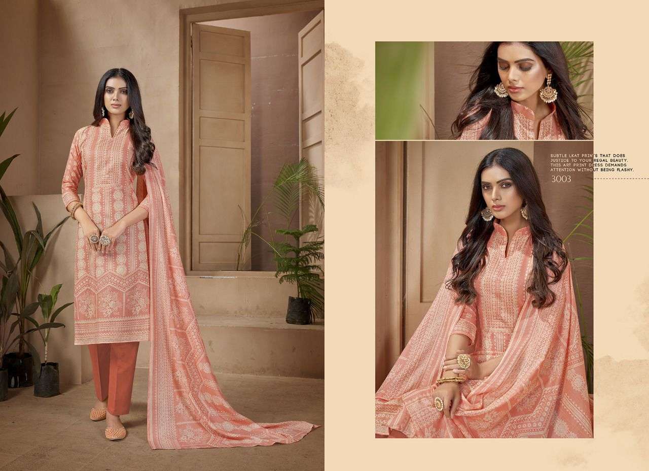 SONPARI VOL-3 BY SHIV GORI SILK MILLS 3001 TO 3008 SERIES BEAUTIFUL SUITS COLORFUL STYLISH FANCY CASUAL WEAR & ETHNIC WEAR PURE COTTON PRINT DRESSES AT WHOLESALE PRICE