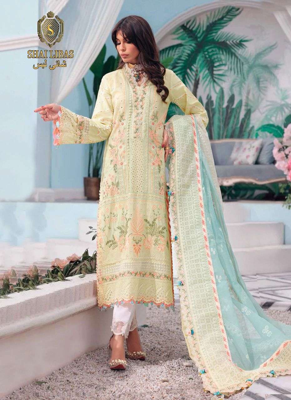 ANAYA VOL-2 NX BY SHAI LIBAS 1001 TO 1004 SERIES BEAUTIFUL PAKISTANI SUITS COLORFUL STYLISH FANCY CASUAL WEAR & ETHNIC WEAR PURE CAMBRIC COTTON EMBROIDERED DRESSES AT WHOLESALE PRICE