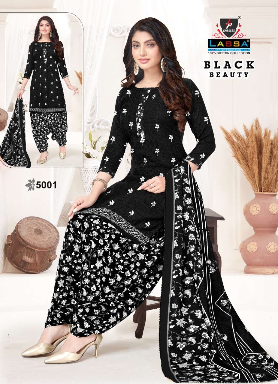 Black Beauty Vol-5 By Lassa 5001 To 5010 Series Beautiful Suits Colorful Stylish Fancy Casual Wear & Ethnic Wear Heavy Cotton Dresses At Wholesale Price