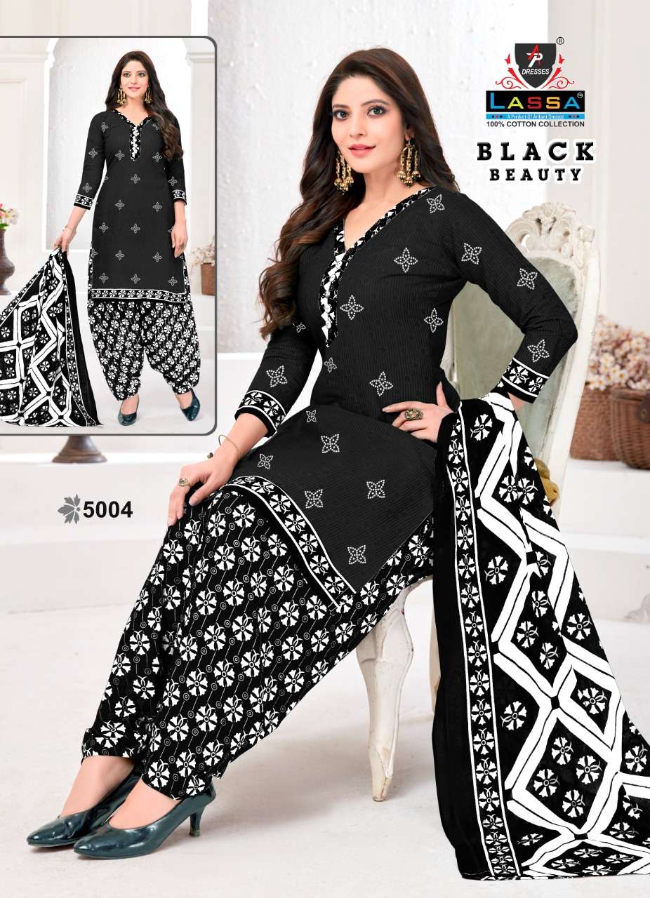 Black Beauty Vol-5 By Lassa 5001 To 5010 Series Beautiful Suits Colorful Stylish Fancy Casual Wear & Ethnic Wear Heavy Cotton Dresses At Wholesale Price