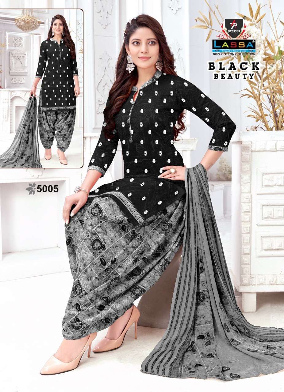 Black Beauty Vol-5 By Lassa 5001 To 5010 Series Beautiful Suits Colorful Stylish Fancy Casual Wear & Ethnic Wear Heavy Cotton Dresses At Wholesale Price