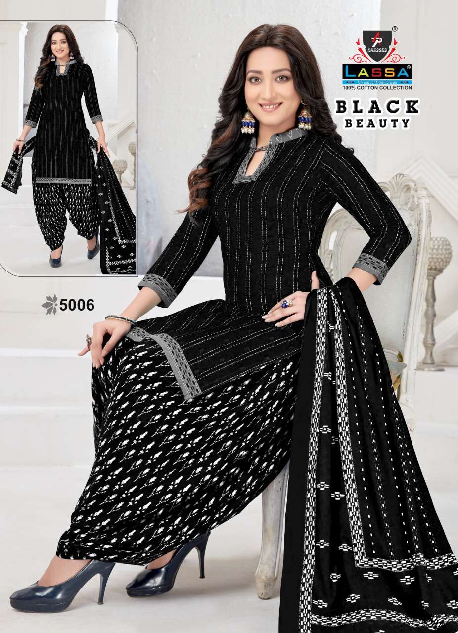 Black Beauty Vol-5 By Lassa 5001 To 5010 Series Beautiful Suits Colorful Stylish Fancy Casual Wear & Ethnic Wear Heavy Cotton Dresses At Wholesale Price