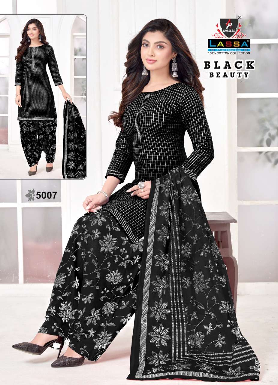 Black Beauty Vol-5 By Lassa 5001 To 5010 Series Beautiful Suits Colorful Stylish Fancy Casual Wear & Ethnic Wear Heavy Cotton Dresses At Wholesale Price