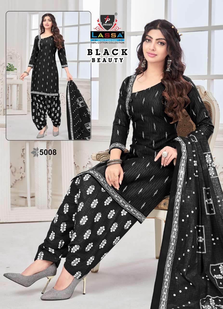 Black Beauty Vol-5 By Lassa 5001 To 5010 Series Beautiful Suits Colorful Stylish Fancy Casual Wear & Ethnic Wear Heavy Cotton Dresses At Wholesale Price