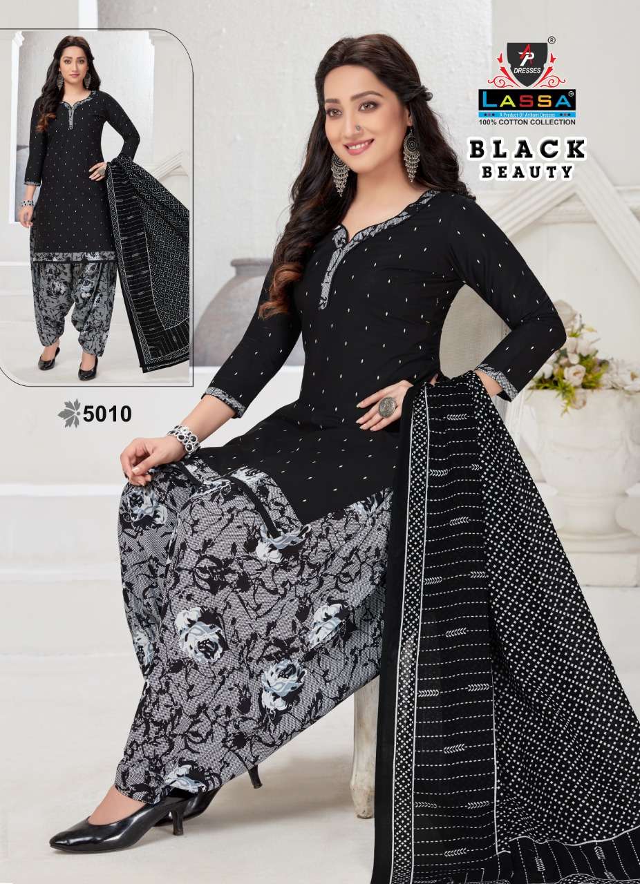 Black Beauty Vol-5 By Lassa 5001 To 5010 Series Beautiful Suits Colorful Stylish Fancy Casual Wear & Ethnic Wear Heavy Cotton Dresses At Wholesale Price