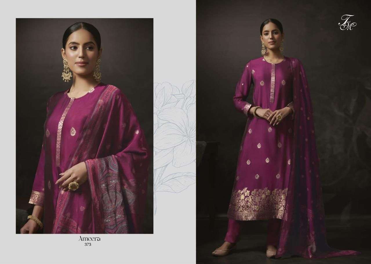 AMEERA BY T AND M DESIGNER STUDIO BEAUTIFUL SUITS COLORFUL STYLISH FANCY CASUAL WEAR & ETHNIC WEAR JACQUARD DRESSES AT WHOLESALE PRICE