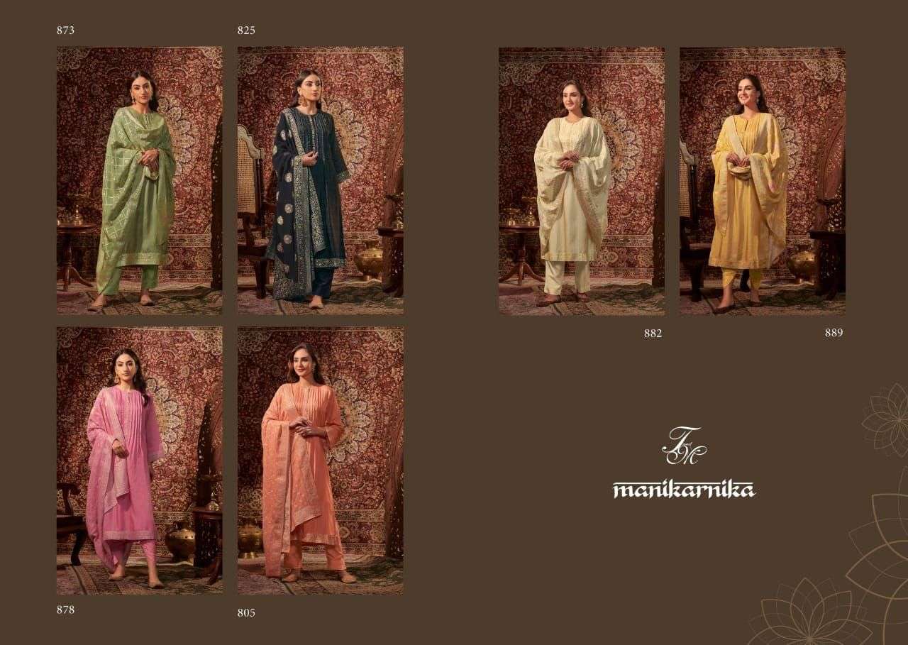 MANIKARNIKA BY T AND M DESIGNER STUDIO BEAUTIFUL SUITS COLORFUL STYLISH FANCY CASUAL WEAR & ETHNIC WEAR SOFT SILK DRESSES AT WHOLESALE PRICE