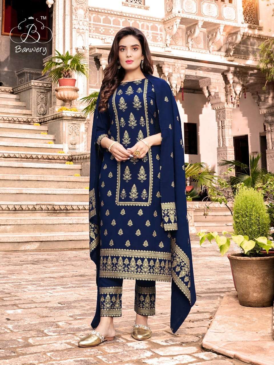 PARISHI BY BANWERY FASHION 1001 TO 1005 SERIES BEAUTIFUL SUITS COLORFUL STYLISH FANCY CASUAL WEAR & ETHNIC WEAR RAYON FOIL PRINT DRESSES AT WHOLESALE PRICE