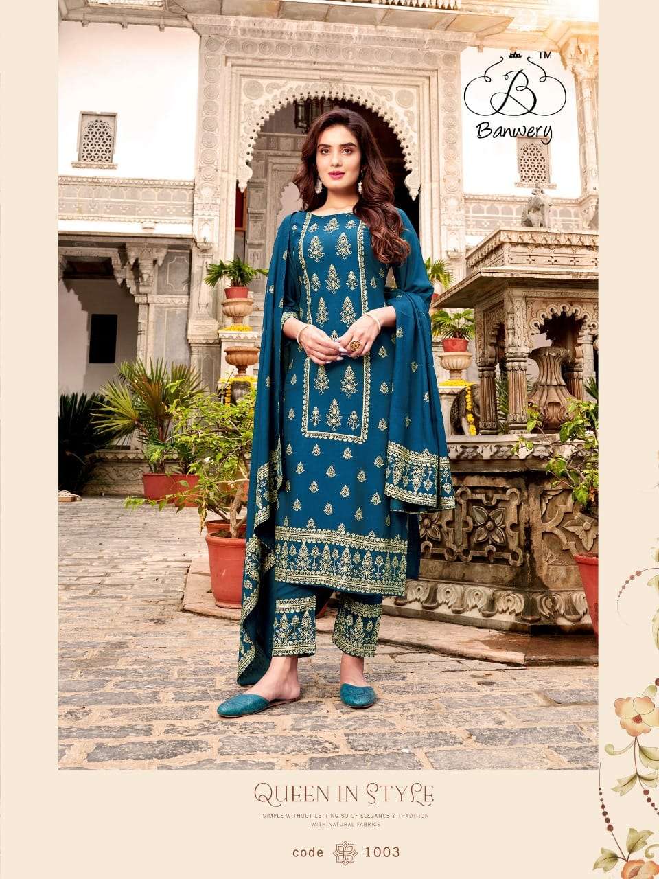 PARISHI BY BANWERY FASHION 1001 TO 1005 SERIES BEAUTIFUL SUITS COLORFUL STYLISH FANCY CASUAL WEAR & ETHNIC WEAR RAYON FOIL PRINT DRESSES AT WHOLESALE PRICE