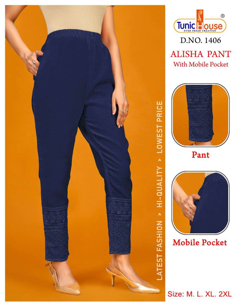 ALISHA PANT BY TUNIC HOUSE STYLISH FANCY BEAUTIFUL COLORFUL CASUAL WEAR & ETHNIC WEAR COTTON JEGGINGS AT WHOLESALE PRICE