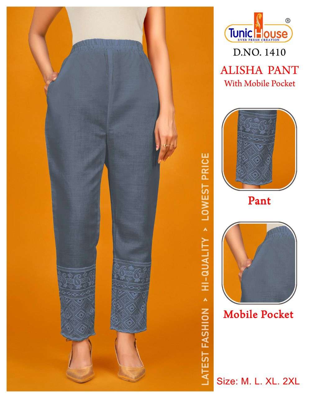 ALISHA PANT BY TUNIC HOUSE STYLISH FANCY BEAUTIFUL COLORFUL CASUAL WEAR & ETHNIC WEAR COTTON JEGGINGS AT WHOLESALE PRICE