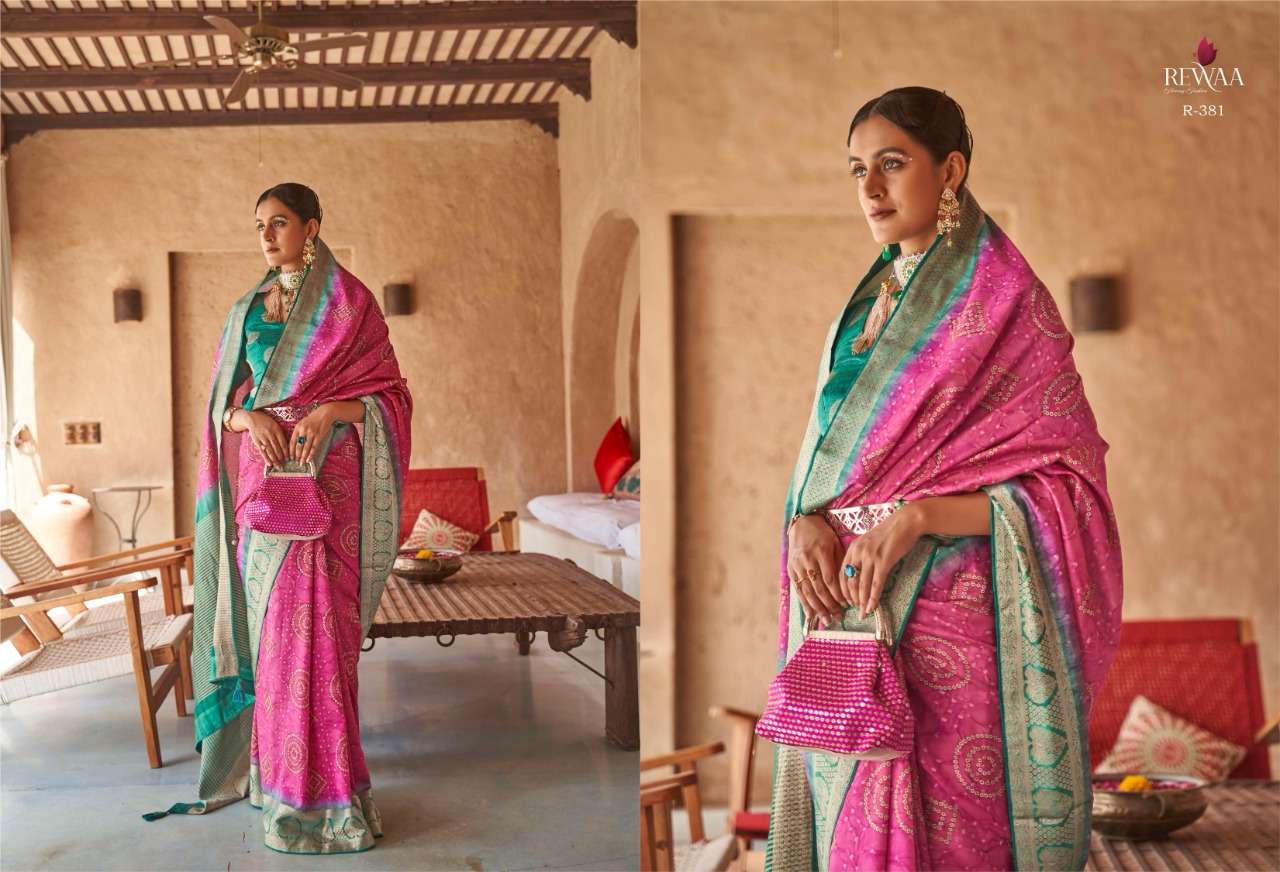ROOH BY REWAA 378 TO 386 SERIES INDIAN TRADITIONAL WEAR COLLECTION BEAUTIFUL STYLISH FANCY COLORFUL PARTY WEAR & OCCASIONAL WEAR SILK SAREES AT WHOLESALE PRICE