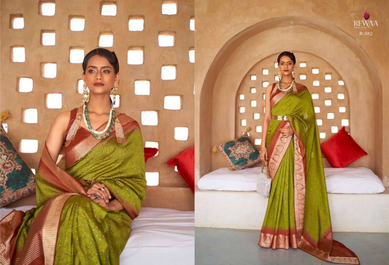 ROOH BY REWAA 378 TO 386 SERIES INDIAN TRADITIONAL WEAR COLLECTION BEAUTIFUL STYLISH FANCY COLORFUL PARTY WEAR & OCCASIONAL WEAR SILK SAREES AT WHOLESALE PRICE