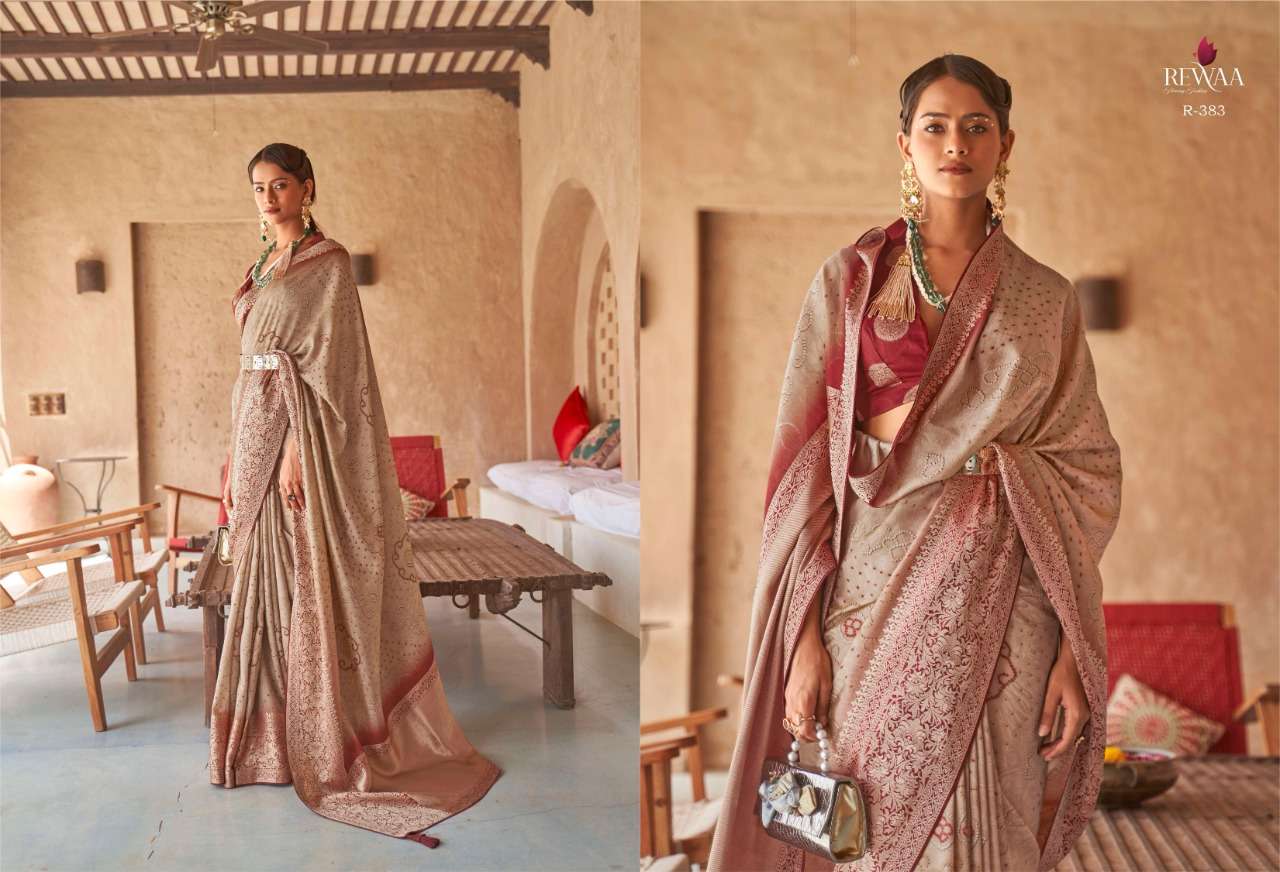 ROOH BY REWAA 378 TO 386 SERIES INDIAN TRADITIONAL WEAR COLLECTION BEAUTIFUL STYLISH FANCY COLORFUL PARTY WEAR & OCCASIONAL WEAR SILK SAREES AT WHOLESALE PRICE
