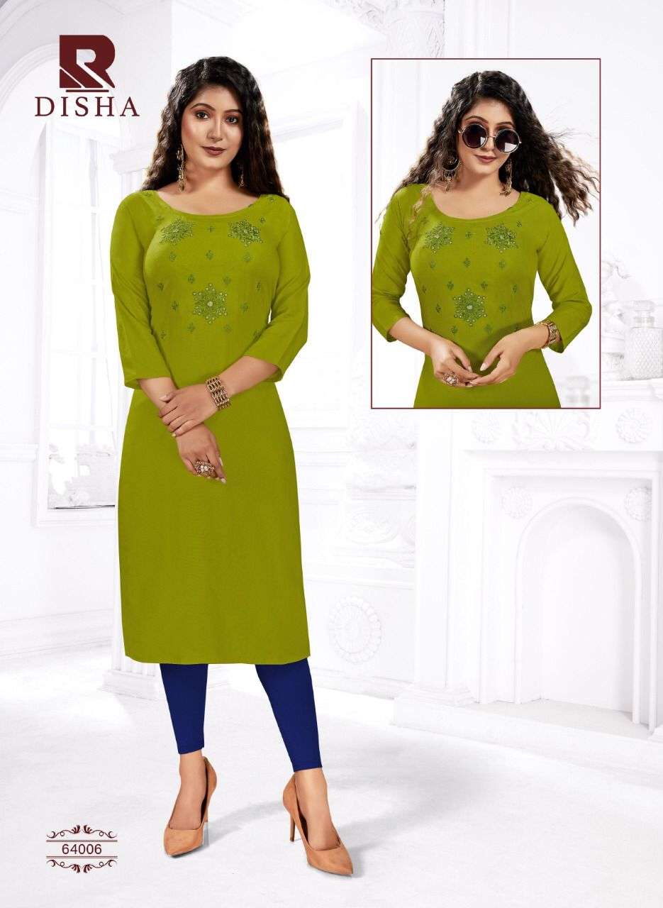 DISHA BY RAASHI 1001 TO 1008 SERIES DESIGNER STYLISH FANCY COLORFUL BEAUTIFUL PARTY WEAR & ETHNIC WEAR COLLECTION PURE RAYON KURTIS AT WHOLESALE PRICE