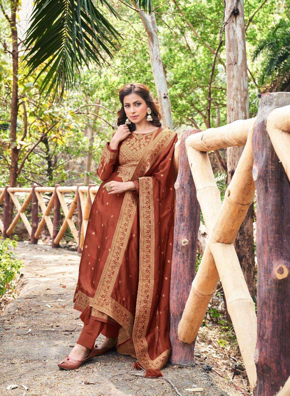 ALEXA BY SHUROOQ 1001 TO 1004 SERIES BEAUTIFUL SUITS COLORFUL STYLISH FANCY CASUAL WEAR & ETHNIC WEAR PURE BANGALORI SILK DRESSES AT WHOLESALE PRICE