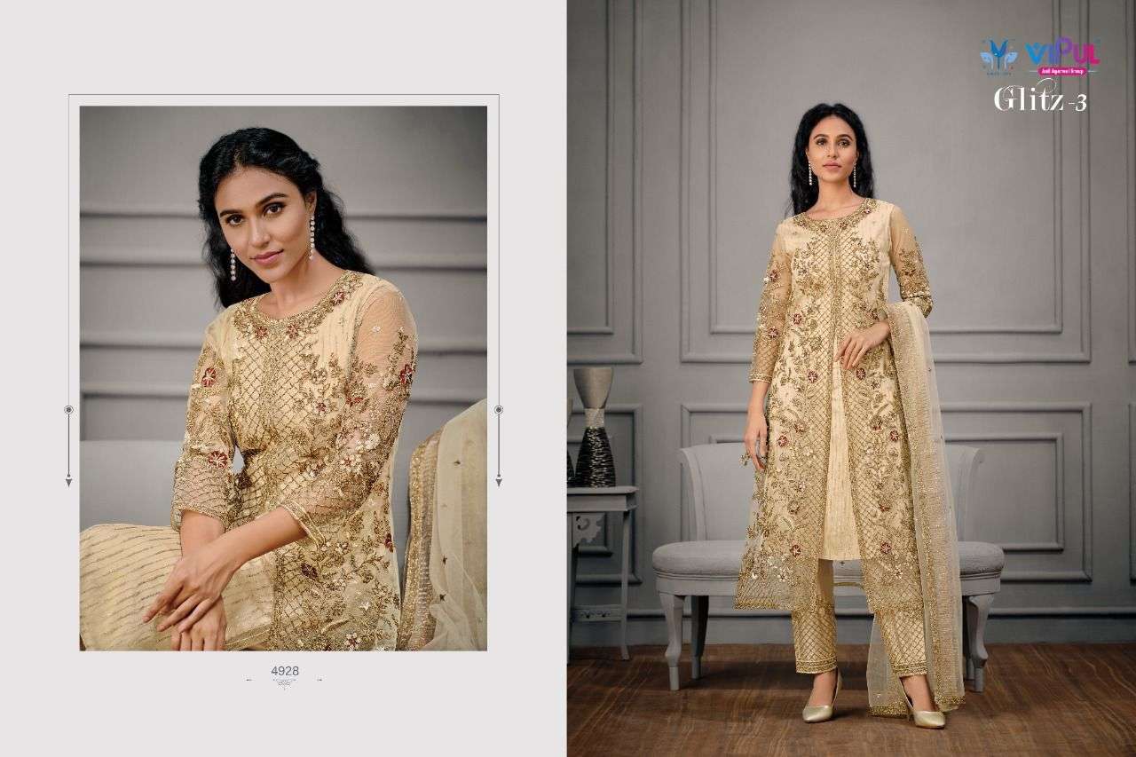 Glitz Vol-3 By Vipul Fashion 4921 To 4929 Series Beautiful Stylish Anarkali Suits Fancy Colorful Casual Wear & Ethnic Wear & Ready To Wear Fancy Dresses At Wholesale Price