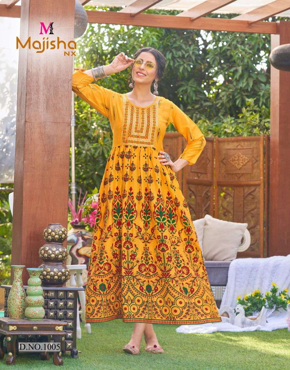 RANGBAAZ BY MAJISHA NX 1001 TO 1008 SERIES DESIGNER STYLISH FANCY COLORFUL BEAUTIFUL PARTY WEAR & ETHNIC WEAR COLLECTION PURE RAYON KURTIS AT WHOLESALE PRICE