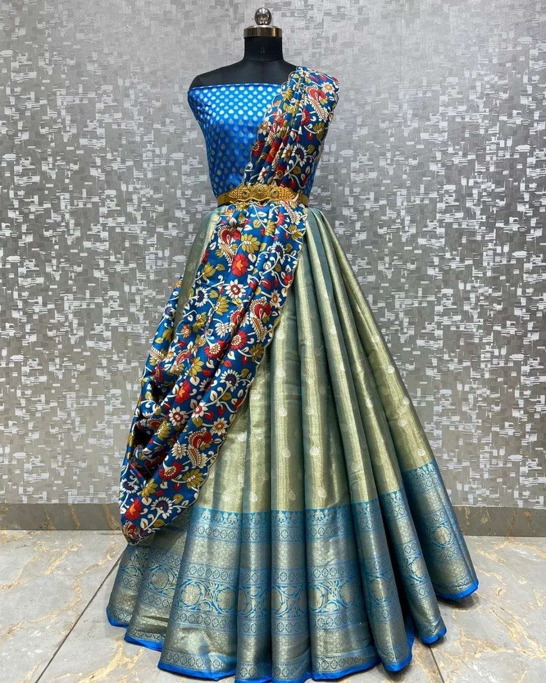 PVR-TISSUE BY FASHID WHOLESALE 01 TO 04 SERIES DESIGNER BEAUTIFUL NAVRATRI COLLECTION OCCASIONAL WEAR & PARTY WEAR KANJIVARAM SILK LEHENGAS AT WHOLESALE PRICE