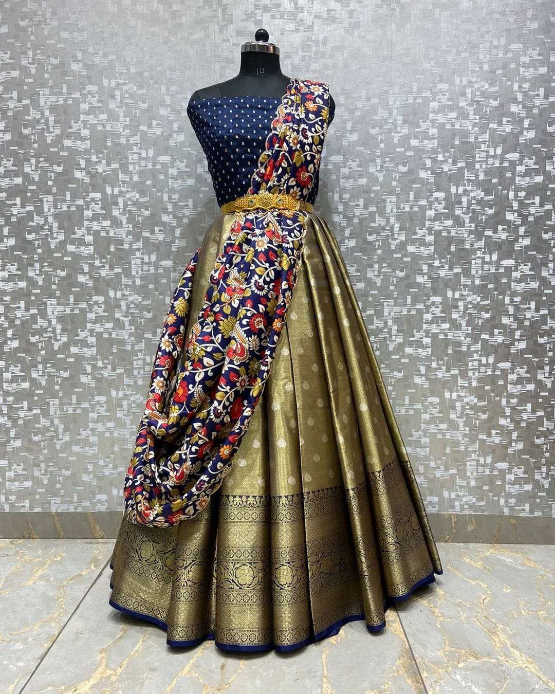 PVR-TISSUE BY FASHID WHOLESALE 01 TO 04 SERIES DESIGNER BEAUTIFUL NAVRATRI COLLECTION OCCASIONAL WEAR & PARTY WEAR KANJIVARAM SILK LEHENGAS AT WHOLESALE PRICE