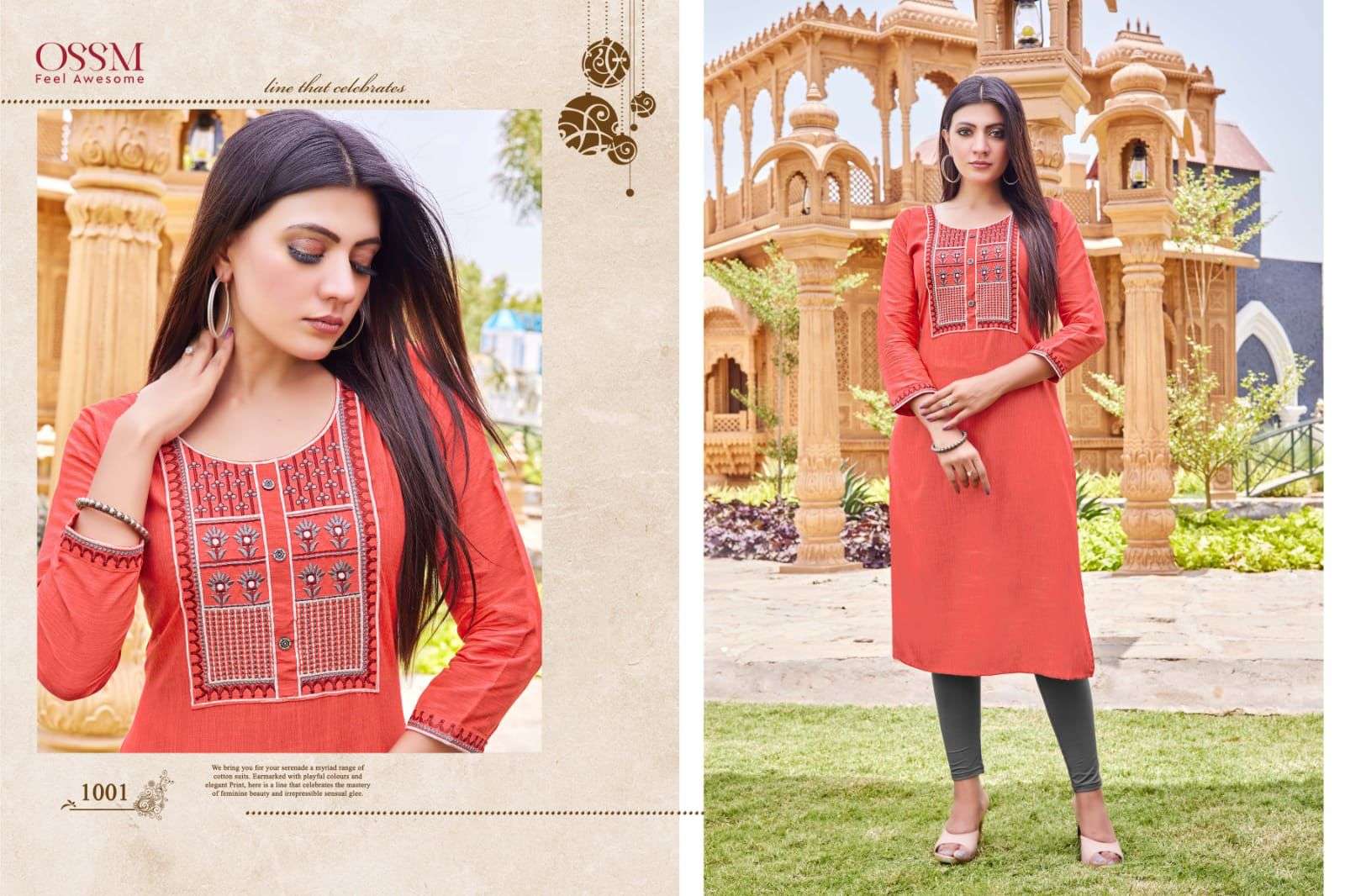 SUN SHINE VOL-2 BY OSSM 1001 TO 1006 SERIES DESIGNER STYLISH FANCY COLORFUL BEAUTIFUL PARTY WEAR & ETHNIC WEAR COLLECTION FANCY KURTIS AT WHOLESALE PRICE