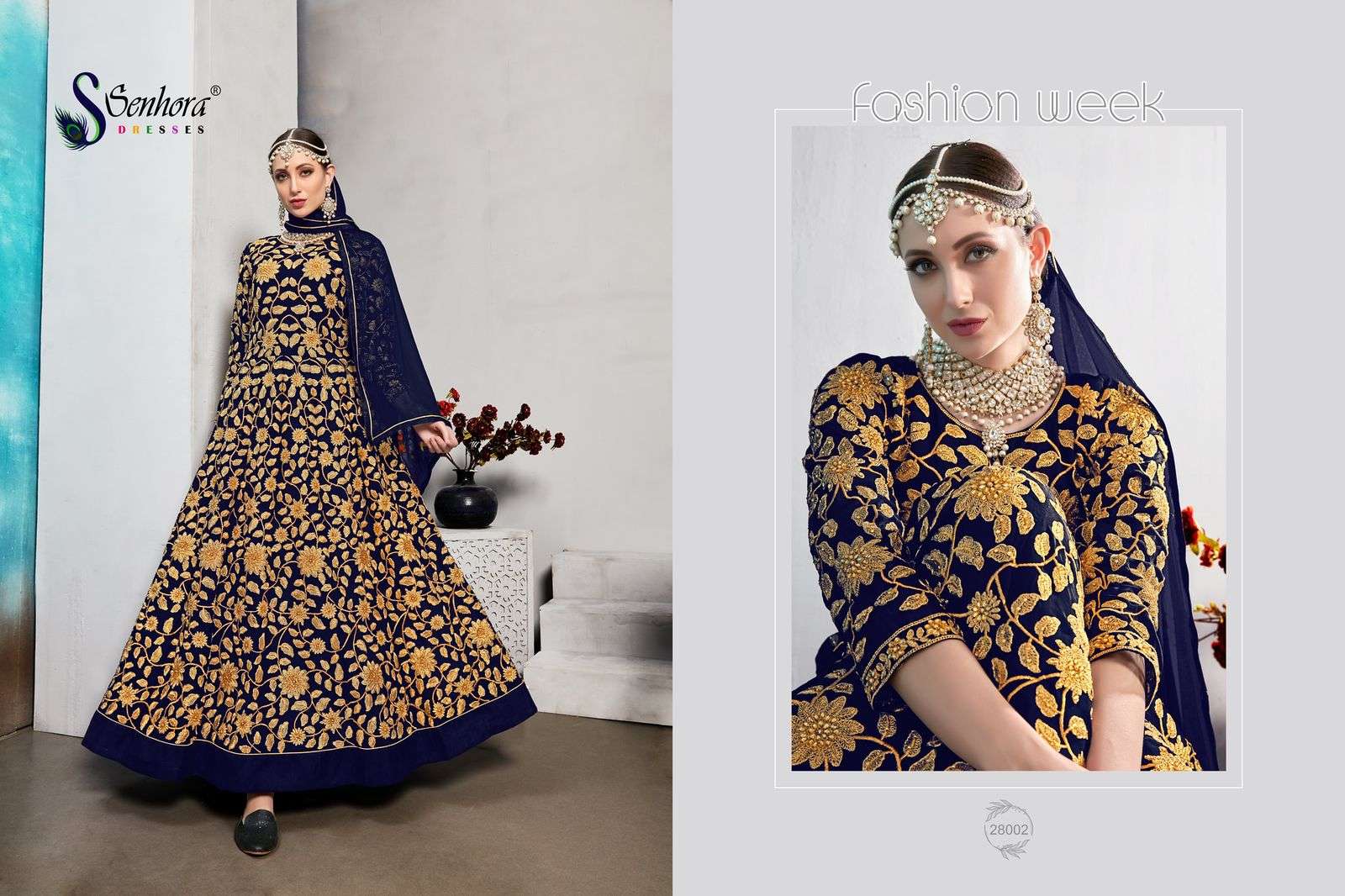 Mahek Vol-28 By Senhora Dresses 28001 To 28003 Series Indian Designer Traditional Wear Collection Beautiful Stylish Fancy Colorful Party Wear & Occasional Wear Pure Georgette Embroidered Dresses At Wholesale Price