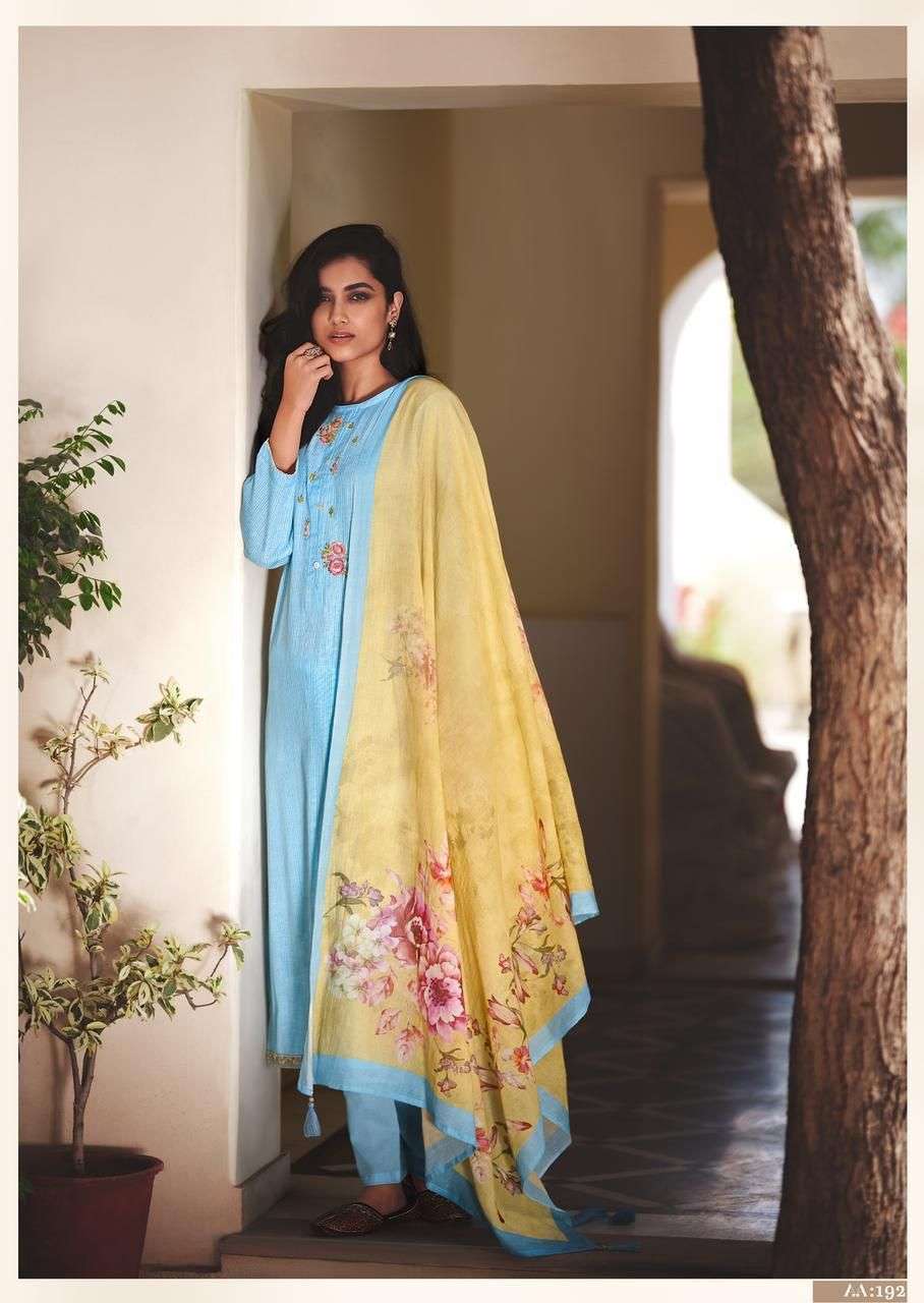 AARNA BY EHRUM 191 TO 194 SERIES BEAUTIFUL SUITS COLORFUL STYLISH FANCY CASUAL WEAR & ETHNIC WEAR COTTON EMBROIDERED DRESSES AT WHOLESALE PRICE