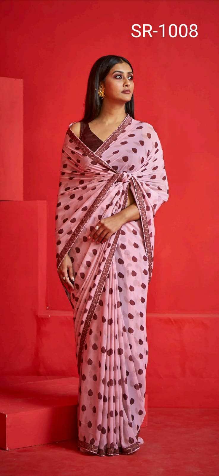 SRAVYA BY STAVAN 1001 TO 1010 SERIES INDIAN TRADITIONAL WEAR COLLECTION BEAUTIFUL STYLISH FANCY COLORFUL PARTY WEAR & OCCASIONAL WEAR WEIGHTLESS SAREES AT WHOLESALE PRICE