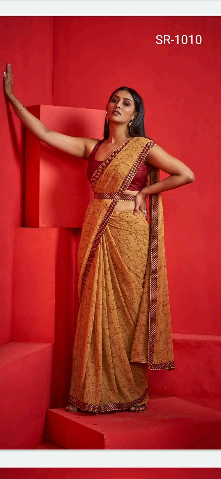 SRAVYA BY STAVAN 1001 TO 1010 SERIES INDIAN TRADITIONAL WEAR COLLECTION BEAUTIFUL STYLISH FANCY COLORFUL PARTY WEAR & OCCASIONAL WEAR WEIGHTLESS SAREES AT WHOLESALE PRICE