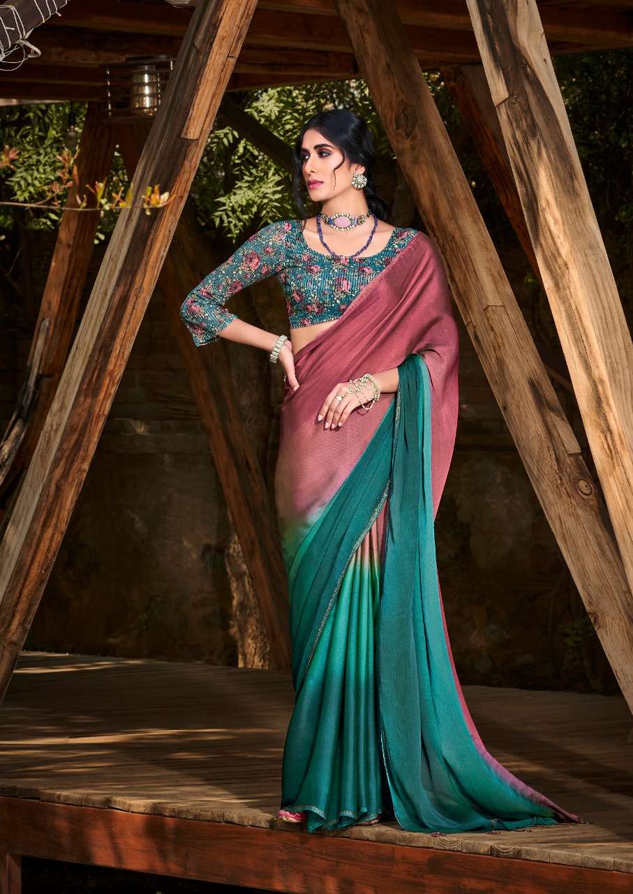 Aruna Vol-2 By Sr 11 To 20 Series Indian Traditional Wear Collection Beautiful Stylish Fancy Colorful Party Wear & Occasional Wear Velvet Chiffon Sarees At Wholesale Price