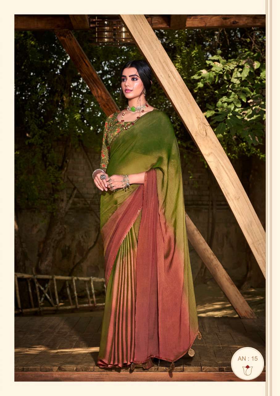 Aruna Vol-2 By Sr 11 To 20 Series Indian Traditional Wear Collection Beautiful Stylish Fancy Colorful Party Wear & Occasional Wear Velvet Chiffon Sarees At Wholesale Price