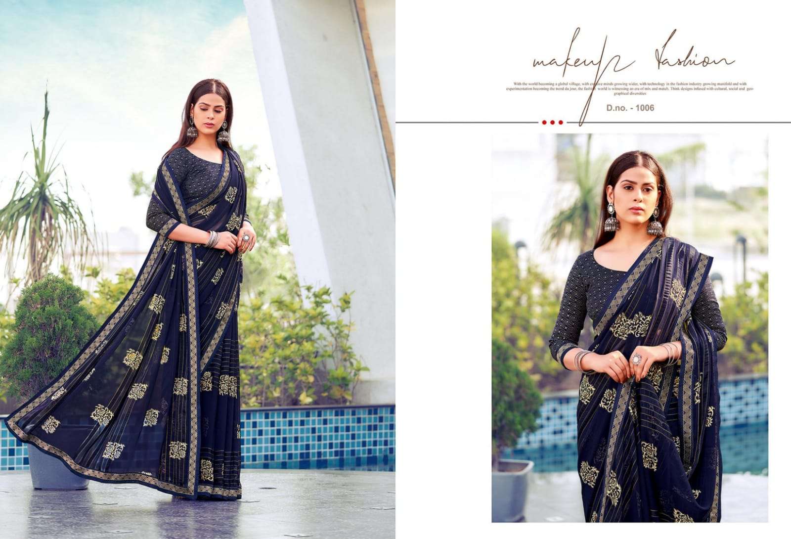 MADHVI BY AMARSATH PRINTS 1001 TO 1012 SERIES INDIAN TRADITIONAL WEAR COLLECTION BEAUTIFUL STYLISH FANCY COLORFUL PARTY WEAR & OCCASIONAL WEAR CHINNON CHIFFON SAREES AT WHOLESALE PRICE