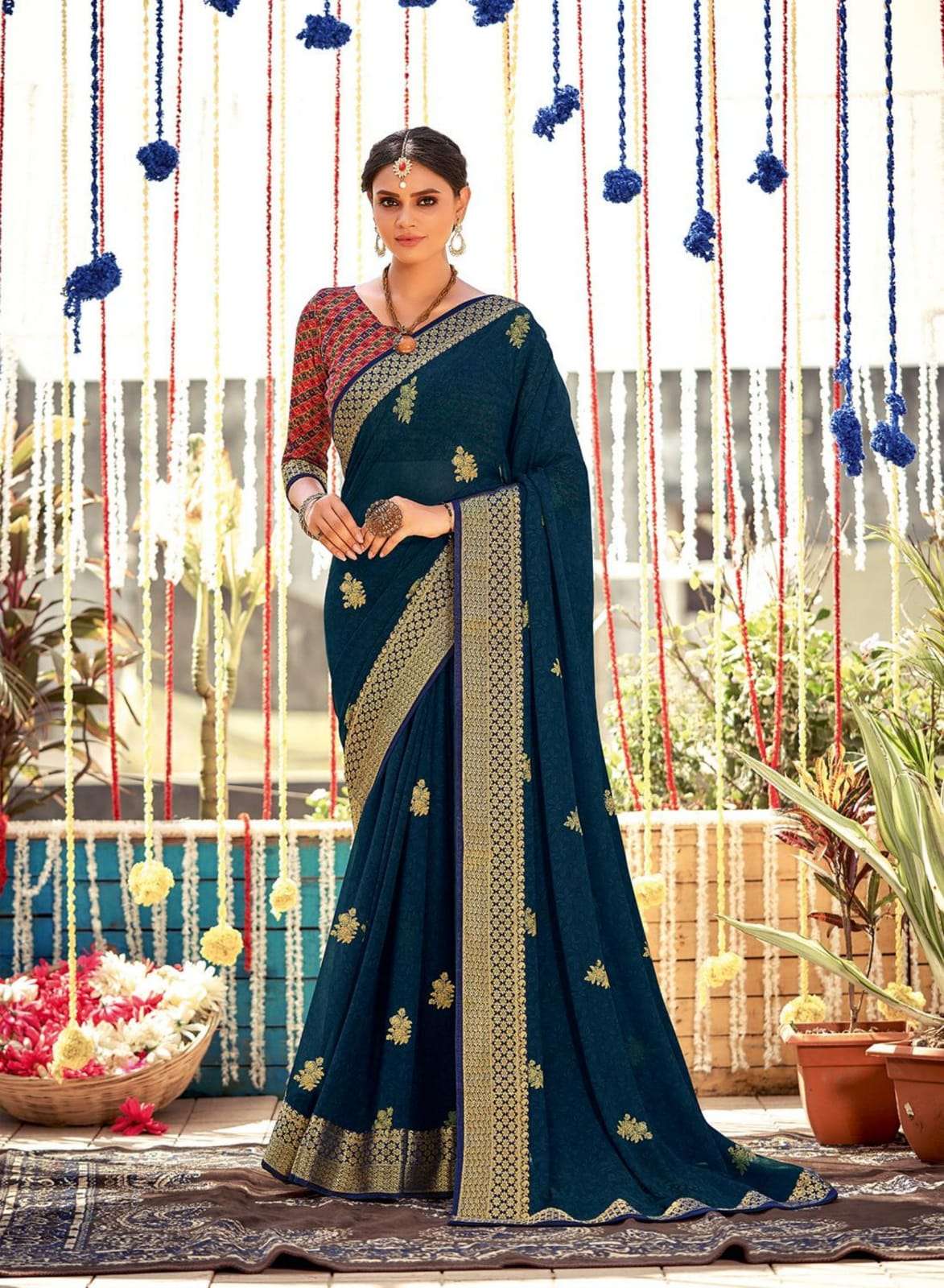 ROSHNI BY AMARSATH PRINTS 1001 TO 1012 SERIES INDIAN TRADITIONAL WEAR COLLECTION BEAUTIFUL STYLISH FANCY COLORFUL PARTY WEAR & OCCASIONAL WEAR GEORGETTE SAREES AT WHOLESALE PRICE