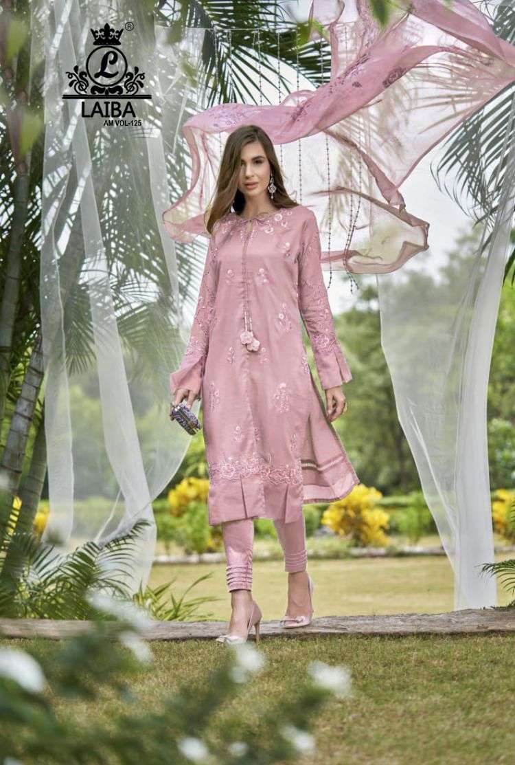 AM VOL-125 BY LAIBA 01 TO 04 SERIES BEAUTIFUL PAKISTANI SUITS COLORFUL STYLISH FANCY CASUAL WEAR & ETHNIC WEAR PURE GEORGETTE DRESSES AT WHOLESALE PRICE