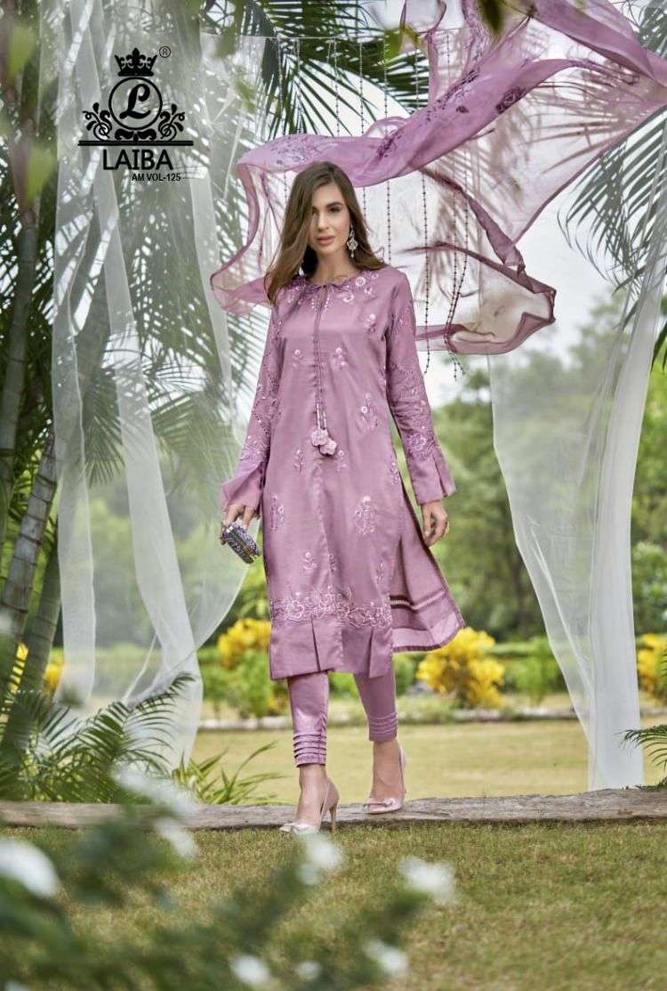 AM VOL-125 BY LAIBA 01 TO 04 SERIES BEAUTIFUL PAKISTANI SUITS COLORFUL STYLISH FANCY CASUAL WEAR & ETHNIC WEAR PURE GEORGETTE DRESSES AT WHOLESALE PRICE