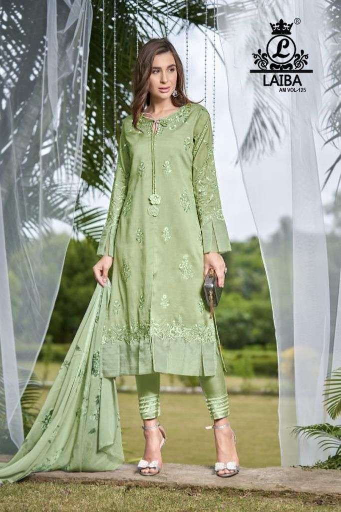 AM VOL-125 BY LAIBA 01 TO 04 SERIES BEAUTIFUL PAKISTANI SUITS COLORFUL STYLISH FANCY CASUAL WEAR & ETHNIC WEAR PURE GEORGETTE DRESSES AT WHOLESALE PRICE
