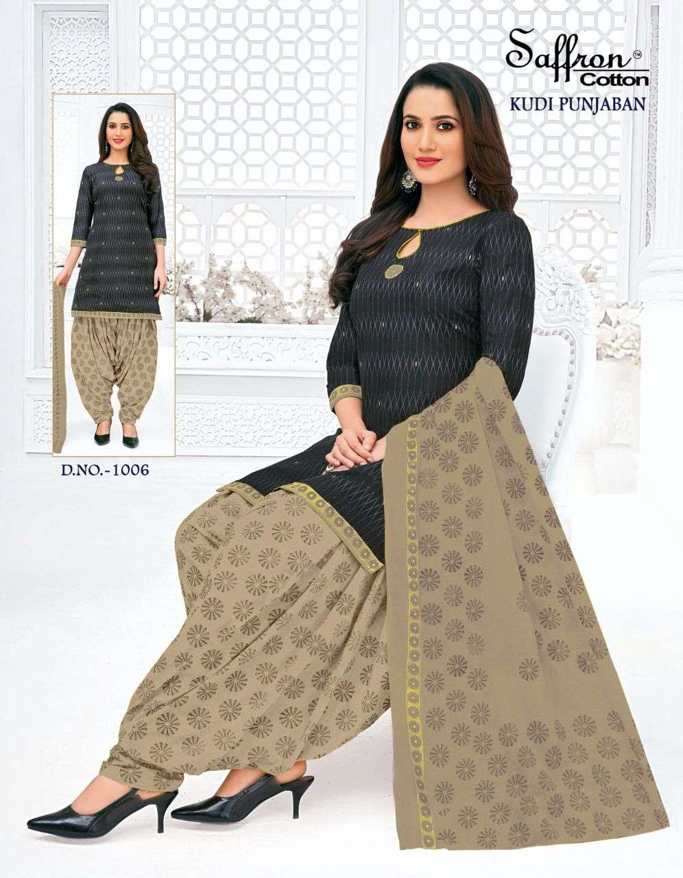 KUDI PUNJABAN BY SAFFRON COTTON 1001 TO 1012 SERIES BEAUTIFUL SUITS COLORFUL STYLISH FANCY CASUAL WEAR & ETHNIC WEAR INDO COTTON DRESSES AT WHOLESALE PRICE