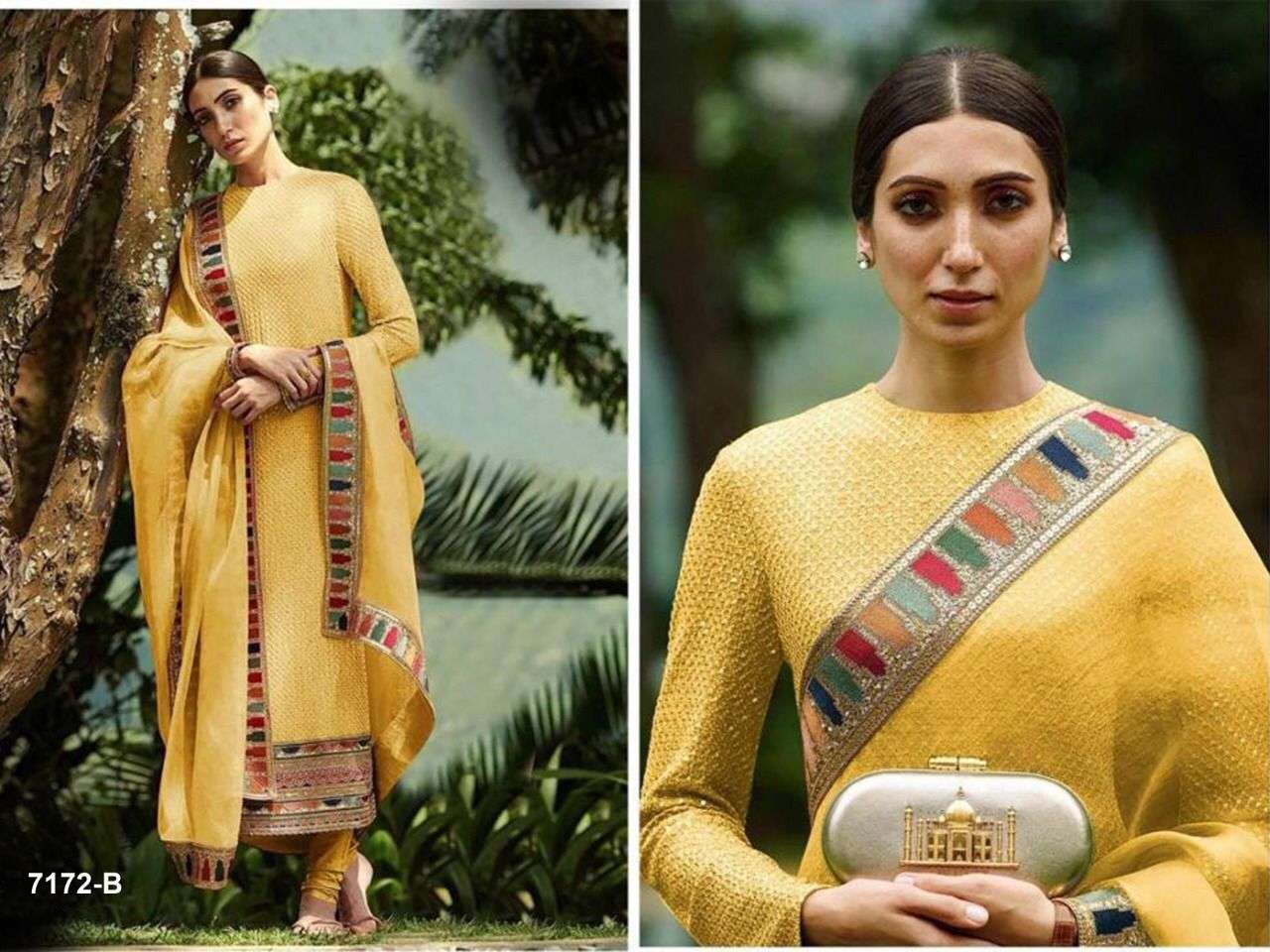 YUVIKA BY FASHID WHOLESALE 7172-A TO 7172-J SERIES DESIGNER PAKISTANI SUITS BEAUTIFUL STYLISH FANCY COLORFUL PARTY WEAR & OCCASIONAL WEAR FAUX GEORGETTE EMBROIDERED DRESSES AT WHOLESALE PRICE